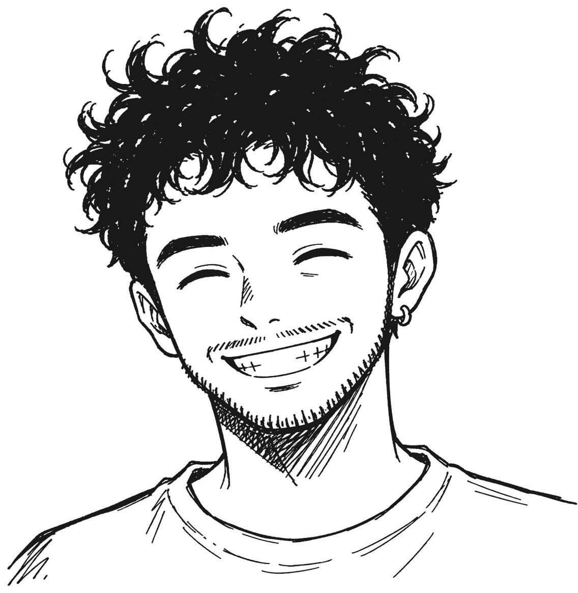 Portrait dessiné de Corto